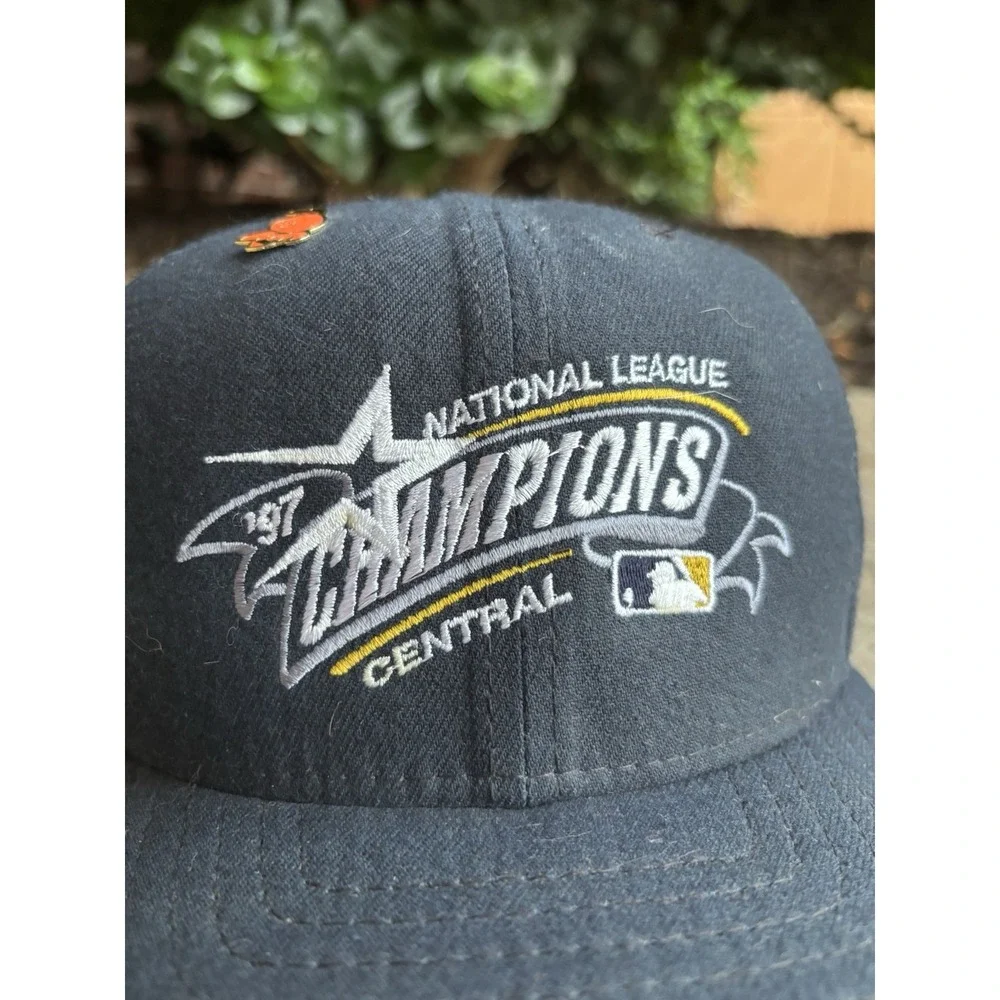 Vintage Houston Astros Hat⭐️New Era 1997 NL Central Champions Clubhouse Snapback